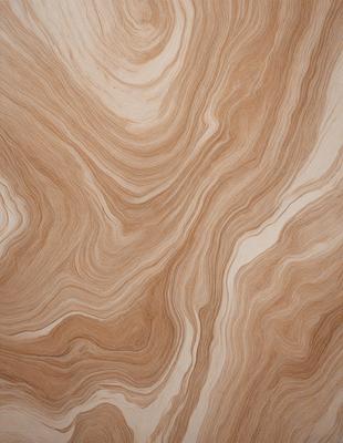 The image features a wooden surface with a unique and intricate pattern. The primary subject is the wooden surface, which appears to be a piece of wood with a swirling, curved design. The setting is a close-up view of the wooden surface, showcasing the intricate pattern. The visual style is a natural, textured look, with the colors being predominantly brown and tan. The overall atmosphere is one of beauty and craftsmanship, as the wooden surface exhibits a remarkable level of detail and artistry