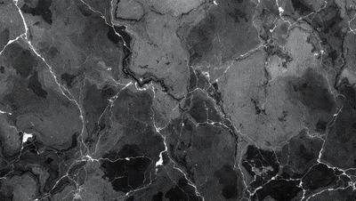 The image is a black and white photo of a marble wall. The marble wall has a pattern of swirls and curves, giving it a unique and intricate appearance. The wall is the primary subject of the image, and it is set against a black background, which emphasizes the contrasting colors of the marble. The visual style of the image is a black and white photo, which adds a timeless and classic feel to the scene. The colors and mood of the image are primarily black and white, creating a sense of