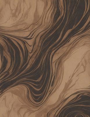 The primary subject of the image is a wooden surface with a pattern of swirls and curves. The setting is a close-up of the wooden surface, showcasing the intricate design. The visual style is a combination of a photo and a digital art, as the wooden surface appears to be a blend of natural and artificial elements. The colors and mood of the image are predominantly brown and earthy, giving it a warm and natural feel.
