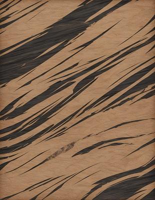 The primary subject of the image is a wooden surface with a black and brown color scheme. The setting is a close-up of the wooden surface, which appears to be a piece of wood or a wooden wall. The visual style is a close-up of the wooden surface, which gives a sense of texture and depth to the image. The colors and mood of the image are dark and moody, with the black and brown tones creating a sense of mystery and intrigue.