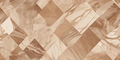 The primary subject of the image is a marble tile floor with a checkered pattern. The setting is a room with a marble wall, and the visual style is a close-up of the floor. The colors and mood of the image are predominantly brown and earthy, giving it a natural and warm atmosphere.