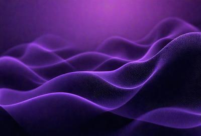 Purple waves, purple background, digital art, mood: purple and calming.