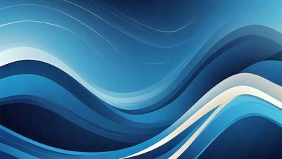 The primary subject of the image is a blue and white ocean wave. The setting is a blue background, which creates a serene and calming atmosphere. The visual style is a digital art or illustration, showcasing the intricate details of the wave. The dominant colors are blue and white, which evoke a sense of tranquility and beauty.