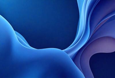 The primary subject of the image is a blue and purple swirl pattern. The setting is a blue background, and the visual style appears to be a digital art or illustration. The dominant colors in the image are blue and purple, creating a calming and soothing atmosphere.