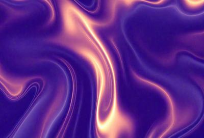 The primary subject of the image is a purple and gold swirl pattern. The setting is a blue background, which creates a contrasting effect with the swirl pattern. The visual style appears to be a digital art or illustration, as the swirl pattern is intricately detailed and the colors are vibrant. The dominant colors are purple and gold, giving the image a warm and luminous atmosphere.