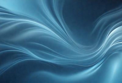 The primary subject of the image is a blue ocean wave. The setting is the ocean, with the wave being the main focus of the image. The visual style is a digital art or illustration, as the wave is depicted in a detailed and artistic manner. The dominant colors in the image are blue and white, creating a serene and calming atmosphere.