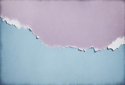 The primary subject of the image is a wall with a peeling paint surface. The setting is a room with a blue background. The visual style is a photo of the wall, and the colors and mood are predominantly blue and somewhat dull.