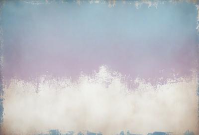 The primary subject of the image is a cloudy sky. The setting is a blue sky with clouds, creating a serene and peaceful atmosphere. The visual style is a combination of a photo and digital art, giving the image a unique and artistic appearance. The dominant colors are blue and white, with the clouds adding a touch of gray and purple.