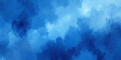 The primary subject of the image is a blue cloudy sky. The setting is a cloudy day, and the visual style is a painting or drawing. The colors and mood of the image are predominantly blue, creating a calm and serene atmosphere.