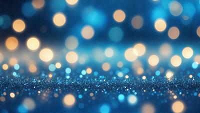 The primary subject of the image is a blue background with a pattern of bright, shining lights. The setting appears to be a nighttime scene, with the lights creating a visually striking and luminous atmosphere. The visual style of the image is a combination of a photo and digital art, as it captures the vibrant colors and patterns of the lights. The overall mood of the image is one of beauty and tranquility, as the lights create a serene and captivating environment.