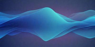 The primary subject of the image is a blue, wavy, and curved shape, which appears to be a digital art or illustration. The setting is a dark blue background, and the visual style is a combination of digital art and illustration. The colors and mood of the image are predominantly blue, creating a calm and serene atmosphere.