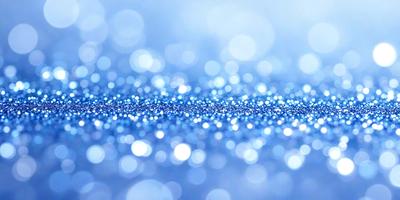 The primary subject of the image is a blue background with a pattern of blue and white lights. The setting appears to be a dark room, and the visual style is a digital art or illustration. The dominant colors are blue and white, creating a calm and serene atmosphere.