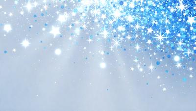 The primary subject of the image is a bright, colorful, and sparkling display of stars. The setting is a white background, which contrasts with the vibrant colors of the stars. The visual style is a combination of digital art and illustration, creating a dynamic and eye-catching scene. The dominant colors are blue and white, with the blue stars creating a sense of depth and contrast against the white background. The overall atmosphere is lively and captivating, evoking a sense of wonder and imagination.