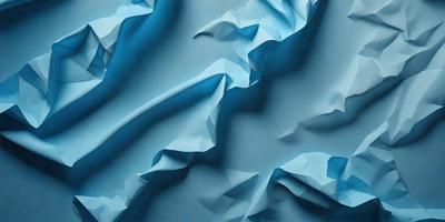 The primary subject of the image is a blue, textured surface that resembles a mountain range. The setting is a blue background, and the visual style appears to be a digital art or illustration. The dominant colors are blue and white, creating a calm and serene atmosphere.