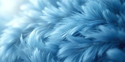 The primary subject of the image is a blue, fluffy, and textured fabric. The setting is a close-up of the fabric, showcasing its unique texture and color. The visual style is a digital art or illustration, as the fabric appears to be a digital creation. The dominant colors are blue and white, creating a calm and soothing atmosphere.