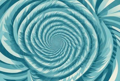 The primary subject of the image is a spiral pattern, which is the main object, scene, or focus of the image. The spiral pattern is set against a blue background, creating a visually striking contrast. The spiral pattern is depicted in a digital art style, giving it a modern and dynamic appearance. The overall atmosphere of the image is vibrant and engaging, with the spiral pattern serving as the central point of interest.