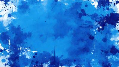 The primary subject of the image is a blue background with white spots. The setting is a cloudy sky, and the visual style is a painting or drawing. The dominant colors are blue and white, creating a calm and serene atmosphere.