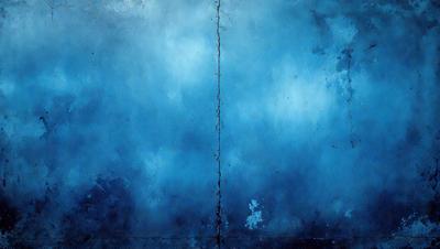 The primary subject of the image is a blue sky with a white cloud. The setting is a blue background, and the visual style appears to be a painting or drawing. The colors and mood of the image are predominantly blue and calm, creating a serene atmosphere.
