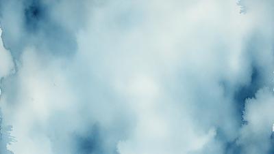 The primary subject of the image is a cloudy sky. The setting is a vast, open space with a blue background. The visual style is a combination of photo and digital art, creating a realistic yet artistic representation of the cloudy sky. The colors and mood are predominantly blue and serene, with the clouds adding a sense of depth and movement to the scene.