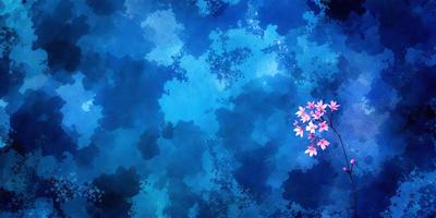 The primary subject of the image is a flower, which is the main object, scene, or focus of the image. The setting or background features a blue sky, which adds to the overall atmosphere. The visual style of the image is a combination of photo and digital art, creating a unique and artistic representation of the flower. The dominant colors in the image are blue and pink, which contribute to the overall mood and aesthetic of the scene.