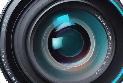 Primary subject: Camera lens
Setting/background: Black background
Visual style: Photo
Colors and mood: Blue and green tones