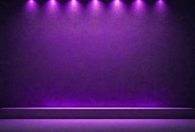 Purple wall with purple lights.