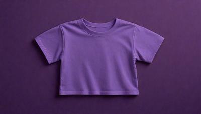 Purple shirt on a purple background.