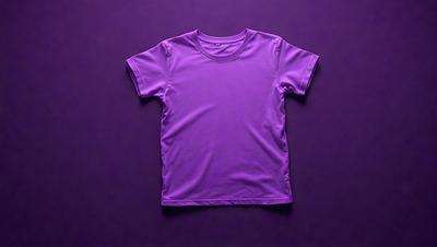 Purple shirt on a purple background.