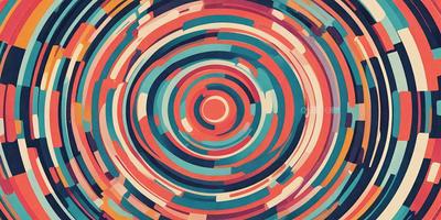 The primary subject of the image is a colorful, abstract circle. The circle is the main focus of the image, and it is surrounded by a vibrant and lively color palette. The setting is a colorful, abstract background that complements the circle's design. The visual style of the image is a combination of digital art and illustration, creating a unique and eye-catching pattern. The colors and mood of the image are energetic and lively, with a strong emphasis on the circle's