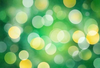 The primary subject of the image is a close-up of a green plant with bright yellow lights surrounding it. The setting is a brightly lit environment, possibly a room with a greenhouse effect. The visual style is a combination of a photo and digital art, creating a vibrant and lively atmosphere. The dominant colors are green and yellow, with the yellow lights adding a warm and inviting touch to the scene.