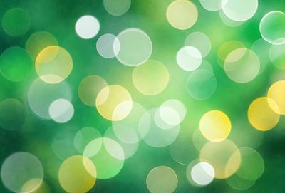 The primary subject of the image is a close-up of a green plant with bright yellow lights surrounding it. The setting is a brightly lit environment, possibly a garden or an indoor space with a greenhouse effect. The visual style is a combination of a photo and a digital art, creating a vibrant and lively atmosphere. The dominant colors are green and yellow, which contribute to a warm and inviting mood.