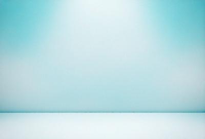 The primary subject of the image is a white wall with a blue background. The setting is a room with a large white wall, and the visual style is a photo. The dominant colors are white and blue, creating a clean and calming atmosphere.
