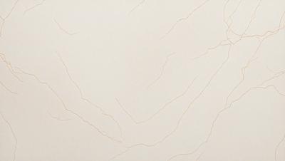 The primary subject of the image is a white wall with a pattern of brown streaks. The setting is a room with a white surface, and the visual style appears to be a combination of a photo and a drawing. The colors and mood of the image are predominantly white and brown, creating a somewhat aged or weathered appearance.