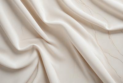 The primary subject of the image is a white sheet of fabric, which is the main object, scene, or focus of the image. The setting or background is a white wall, and the visual style is a close-up of the fabric. The colors and mood of the image are predominantly white, giving it a clean and minimalist appearance.