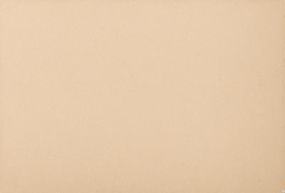 The primary subject of the image is a large, tan piece of paper. The setting is a blank, white background, which creates a clean and minimalist visual style. The colors in the image are predominantly tan and white, giving the scene a calm and neutral atmosphere.