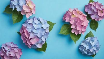 The primary subject of the image is a close-up of a pink and blue flower. The flower is placed on a blue surface, which serves as the background. The visual style of the image is a photo, capturing the details of the flower. The dominant colors in the image are pink and blue, creating a calm and serene atmosphere.
