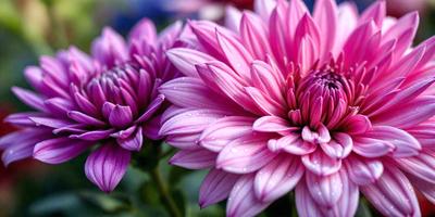 The primary subject of the image is a beautiful pink flower with a purple center. The flower is the focal point of the scene, and it is set against a backdrop of a green background. The visual style of the image is a close-up of the flower, showcasing its details and texture. The dominant colors in the image are pink and purple, creating a warm and inviting atmosphere.