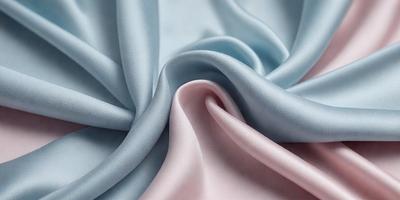 The primary subject of the image is a piece of fabric, which is the main object, scene, or focus of the image. The setting/background features a blue and pink fabric, which is the environment, backdrop, or surface visible in the image. The visual style of the image is a photo, as it is a real-life representation of the fabric. The colors and mood of the image are predominantly pink and blue, creating a warm and inviting atmosphere.