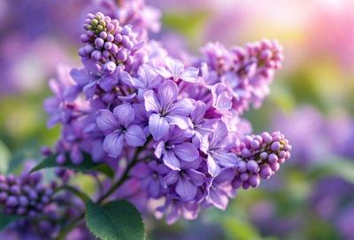 The primary subject of the image is a purple flower with a green stem. The flower is the main focus of the image, and it is set against a backdrop of a purple and white background. The visual style of the image is a close-up of the flower, showcasing its details and beauty. The dominant colors in the image are purple and white, creating a serene and calming atmosphere.