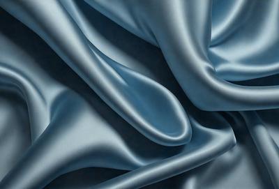 The primary subject of the image is a blue fabric, which is the main object, scene, or focus of the image. The setting or background is a blue cloth, and the visual style is a photo. The dominant colors and overall atmosphere are blue and serene.