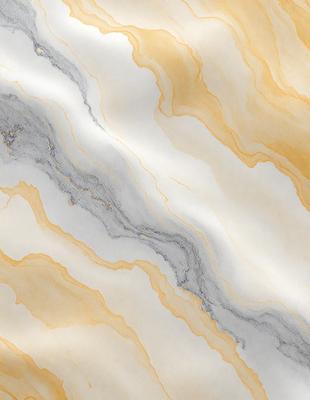 The primary subject of the image is a marble countertop with a yellow and white color scheme. The setting is a kitchen, and the visual style is a close-up of the countertop. The colors and mood of the image are warm and inviting, with the yellow and white marble creating a sense of elegance and sophistication.