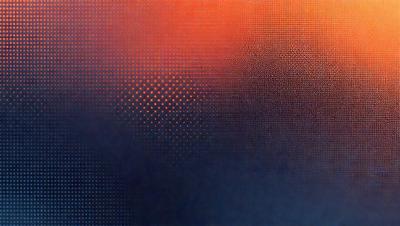 The primary subject of the image is a blue background with a pattern of dots. The setting is a dark blue background, and the visual style appears to be a digital art or illustration. The dominant colors are blue and orange, creating a mood of calmness and tranquility.