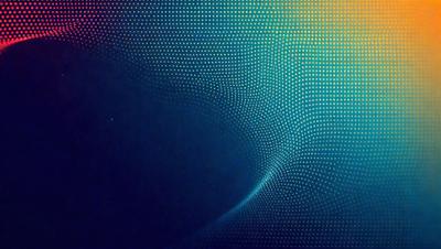 The primary subject of the image is a blue and yellow patterned surface. The setting is a dark blue background, and the visual style appears to be a digital art or illustration. The dominant colors are blue and yellow, creating a vibrant and lively atmosphere.