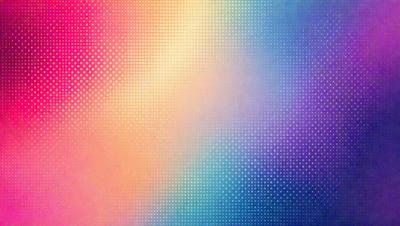 The primary subject of the image is a colorful, abstract background featuring a rainbow-colored gradient. The setting is a brightly colored, patterned surface that creates a vibrant and lively atmosphere. The visual style of the image is a combination of digital art and illustration, with a focus on the vivid colors and intricate patterns. The dominant colors in the image are pink, blue, and yellow, creating a cheerful and uplifting mood.