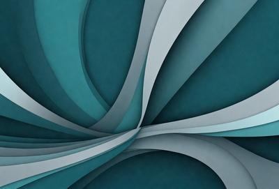 The primary subject of the image is a blue and white abstract art piece. The setting is a blue background, which complements the artwork. The visual style is a combination of digital art and illustration, creating a unique and eye-catching design. The dominant colors are blue and white, giving the artwork a calming and serene atmosphere.