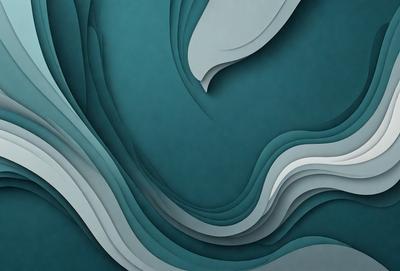 The primary subject of the image is a large, blue, and white wave. The wave is the main focus of the image, and it is set against a dark blue background. The visual style of the image is a combination of digital art and illustration, creating a dynamic and engaging scene. The dominant colors in the image are blue and white, which contribute to a calm and serene atmosphere.