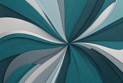 The primary subject of the image is a blue and white swirl pattern. The setting is a blue background, and the visual style appears to be a digital art or illustration. The dominant colors are blue and white, creating a calm and soothing atmosphere.