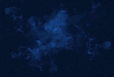 The primary subject of the image is a blue, swirling, and somewhat chaotic pattern. The setting is a dark, blue sky, which serves as the backdrop for the swirling pattern. The visual style of the image is a combination of digital art and illustration, creating a unique and intriguing appearance. The dominant colors in the image are blue and black, giving it a somewhat moody and mysterious atmosphere.