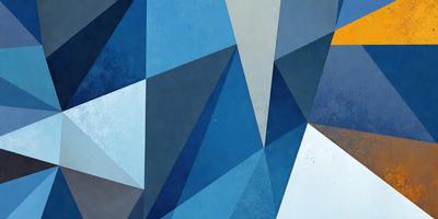 The primary subject of the image is a blue and white geometric pattern. The setting is a blue and white background, which creates a visually appealing contrast with the pattern. The visual style of the image is a combination of digital art and illustration, showcasing the artist's creativity and skill in designing the geometric pattern. The dominant colors in the image are blue and white, which evoke a sense of calmness and sophistication.