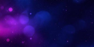 The primary subject of the image is a purple and blue starry sky. The setting is a dark, star-filled night sky, with the stars being the main objects in the scene. The visual style is a combination of a photo and digital art, creating a unique and captivating atmosphere. The colors and mood of the image are predominantly purple and blue, giving it a serene and peaceful ambiance.